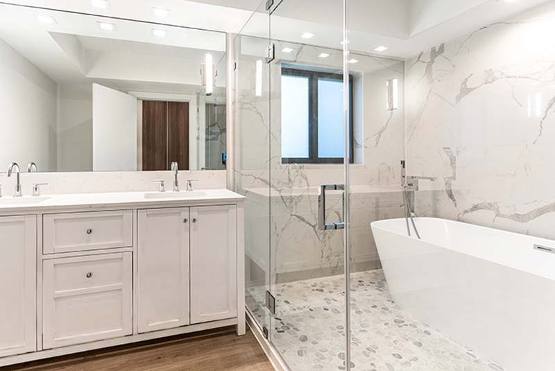 seamless slab showers hamilton and niagara ontario